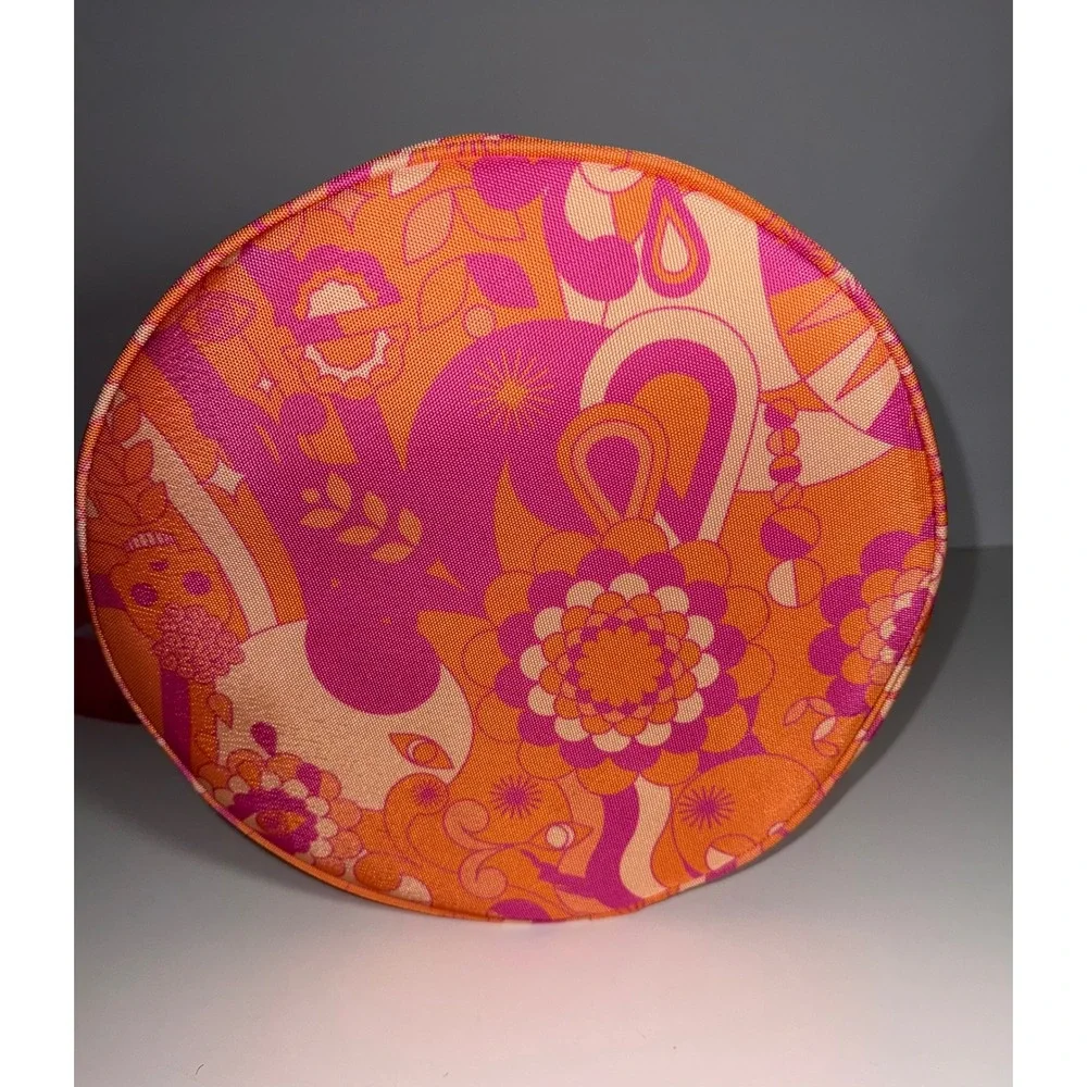 Amika Signature Print Insulated‎ Cooler Bag Pink Orange Floral Thermal Tote NEW